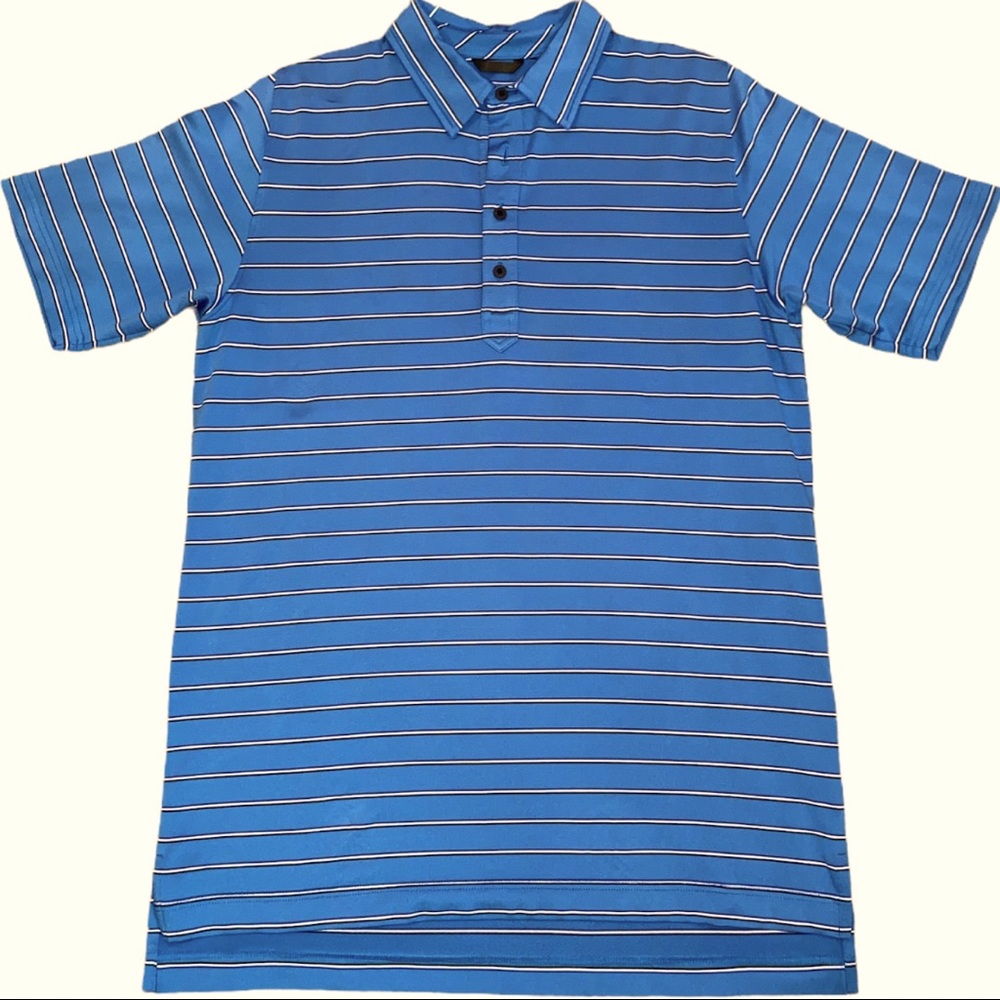 Zero Restriction Blue striped golf polo